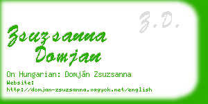 zsuzsanna domjan business card